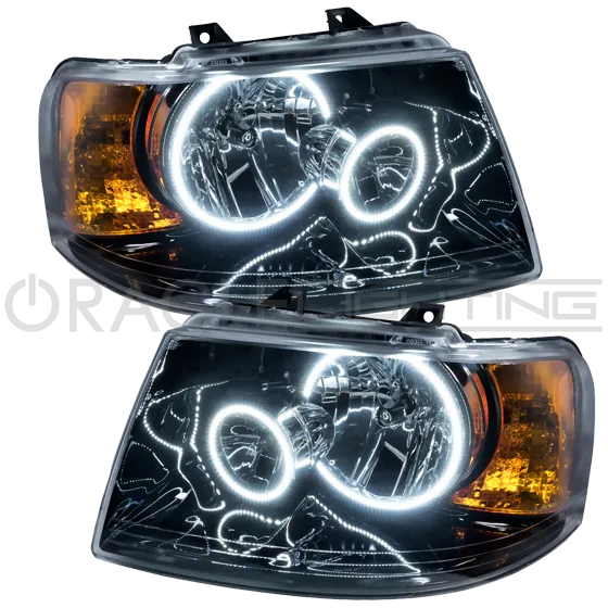 ORACLE Lighting 2003-2006 Ford Expedition Pre-Assembled Halo Headlights - Black Housing