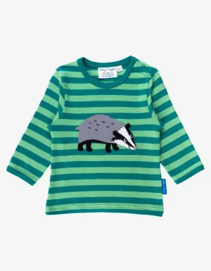 Organic Badger Applique Long-Sleeved T-Shirt