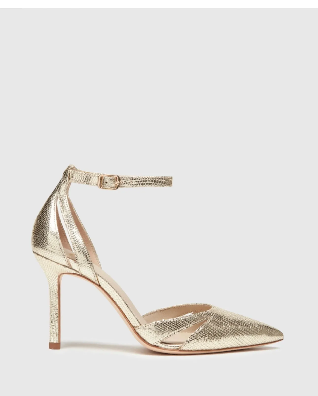 Paige Simona Pump Metallic Leather Light Gold