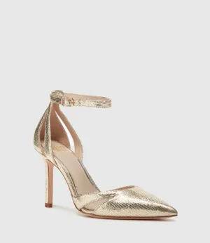 Paige Simona Pump Metallic Leather Light Gold