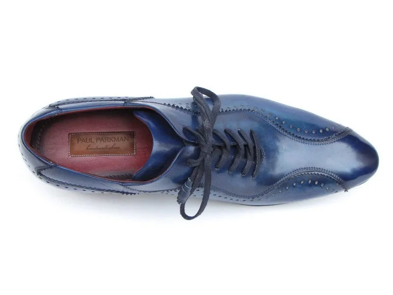 Paul Parkman Handmade Lace-Up Casual Blue Shoes