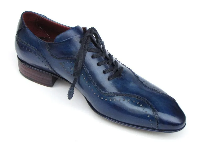 Paul Parkman Handmade Lace-Up Casual Blue Shoes