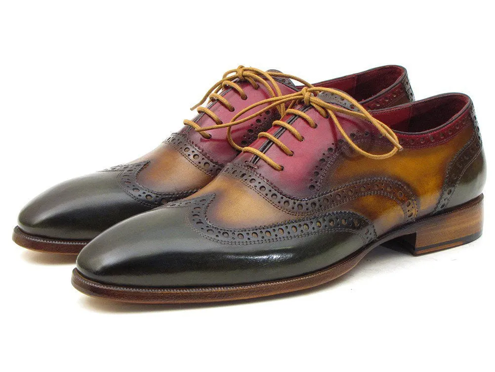 Paul Parkman Men's Three Tone Wingtip Oxfords