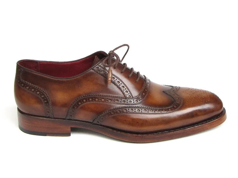 Paul Parkman Wingtip Goodyear Welted Tobacco Oxfords