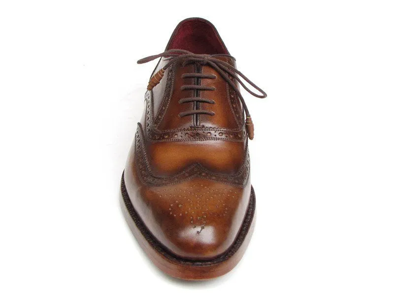 Paul Parkman Wingtip Goodyear Welted Tobacco Oxfords