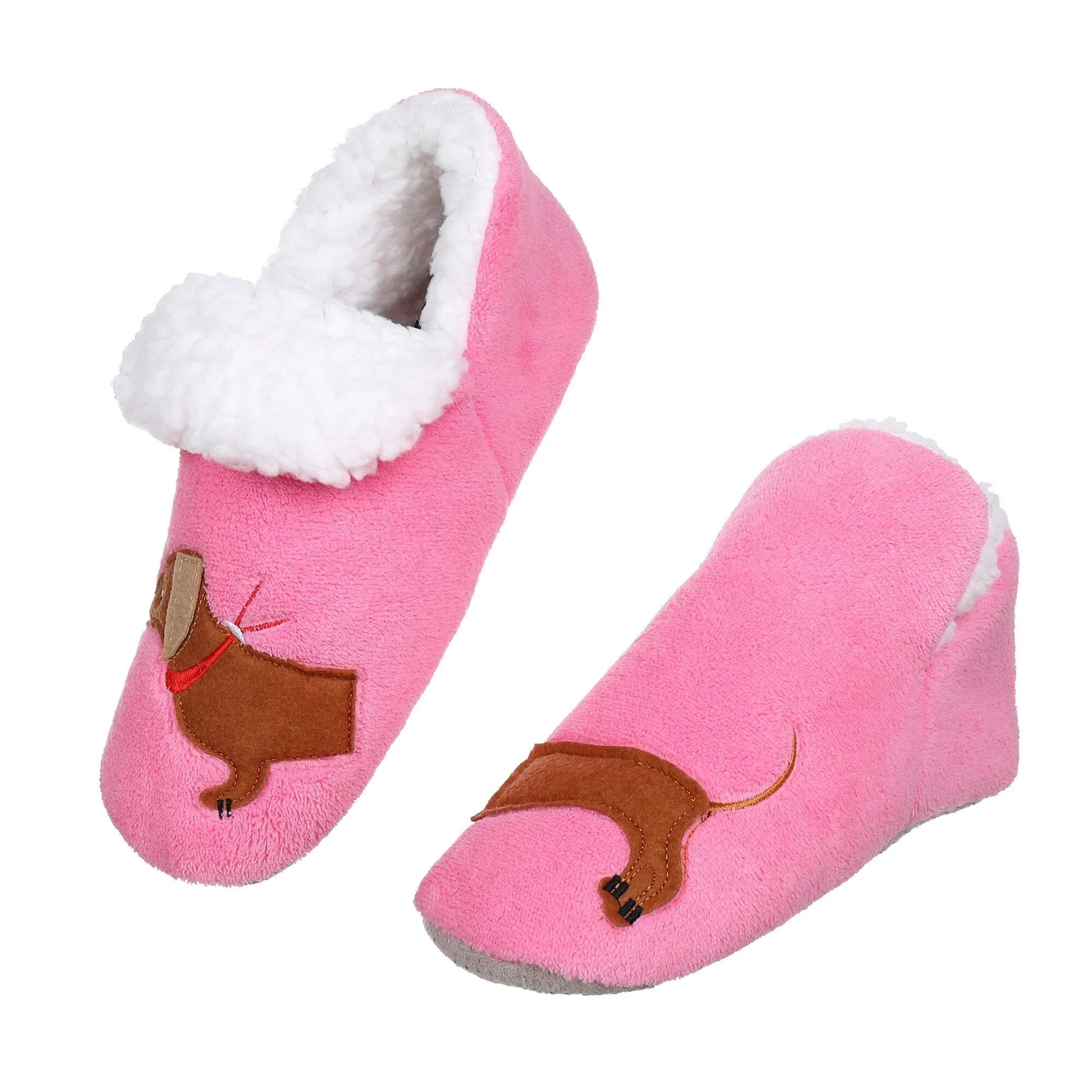 Pink Dachshund Slippers