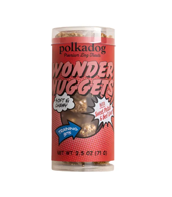 PolkaDog Bakery "Wonder Nuggets," Beef & Sweet Potato, 2.5 oz. Pocket Size