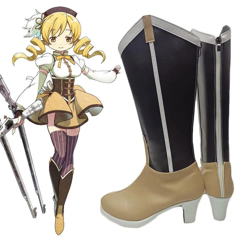 Puella Magi Madoka Magica Mami Tomoe Shoes Cosplay Boots