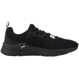 Puma Wired Run Jr Kids Shoes Black 374214 01