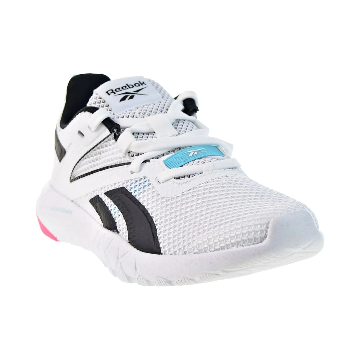 Reebok Mega Flexagon Track and Field Women's Training Shoes White-Neon Blue-Pink