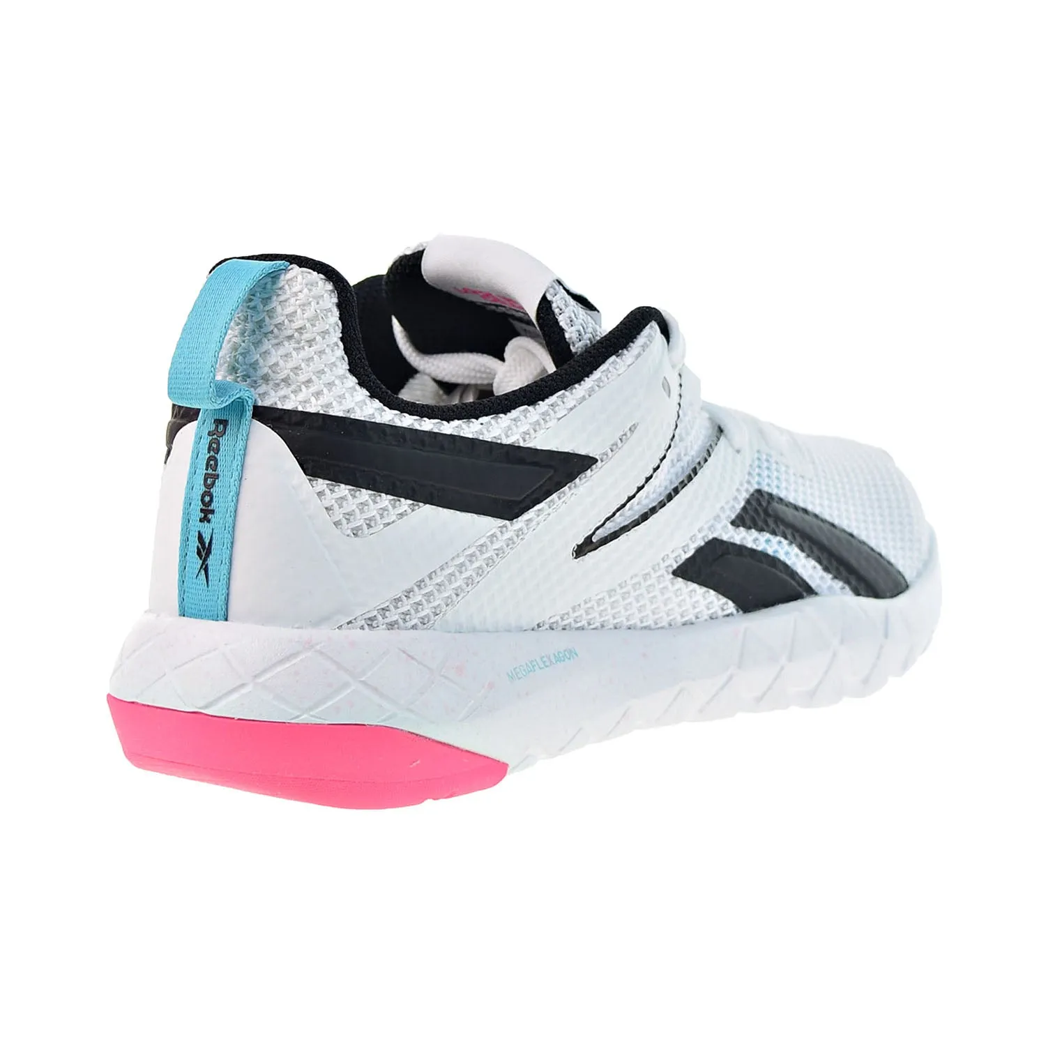 Reebok Mega Flexagon Track and Field Women's Training Shoes White-Neon Blue-Pink