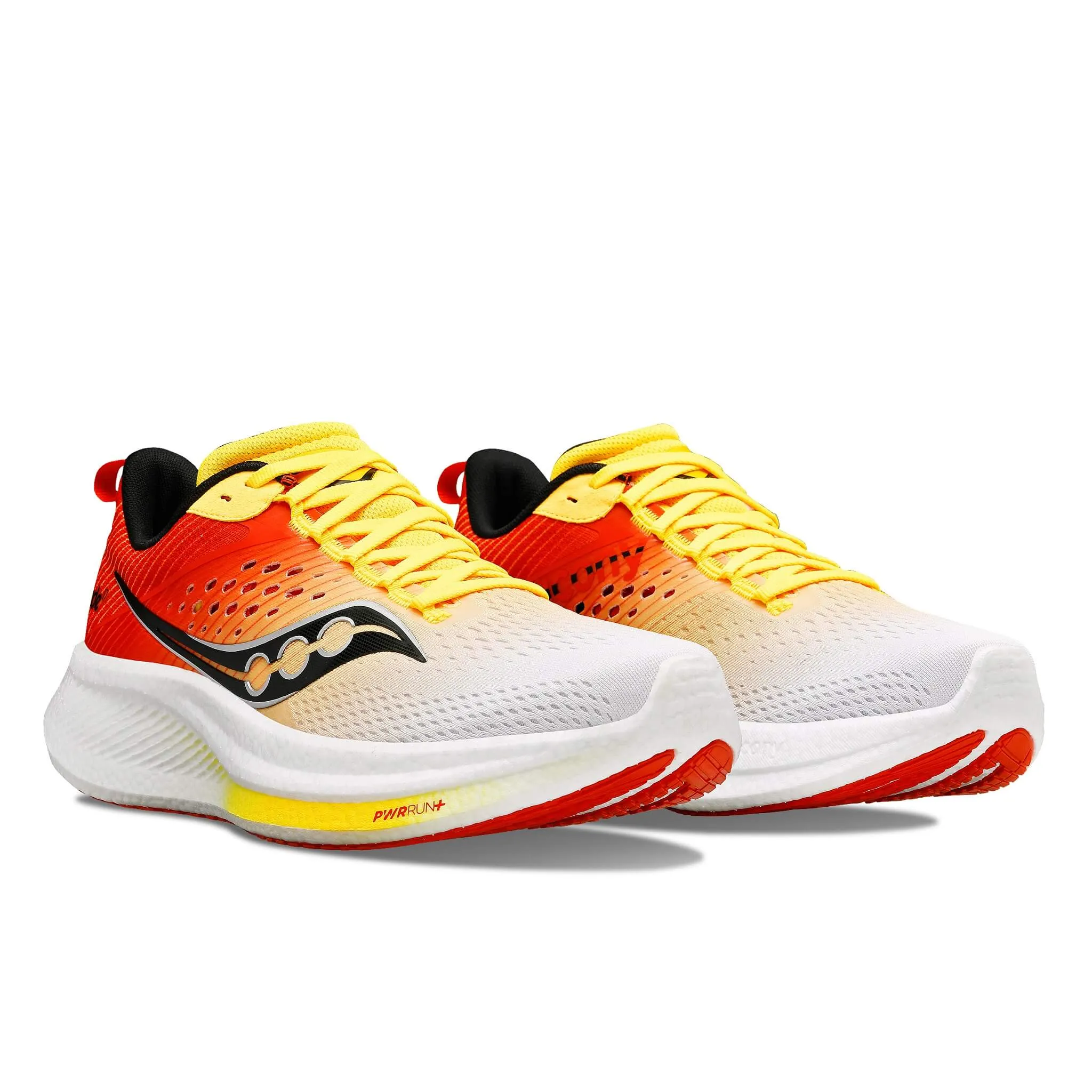 Saucony | Men's Ride 17 Running Shoes - White/Vizigold