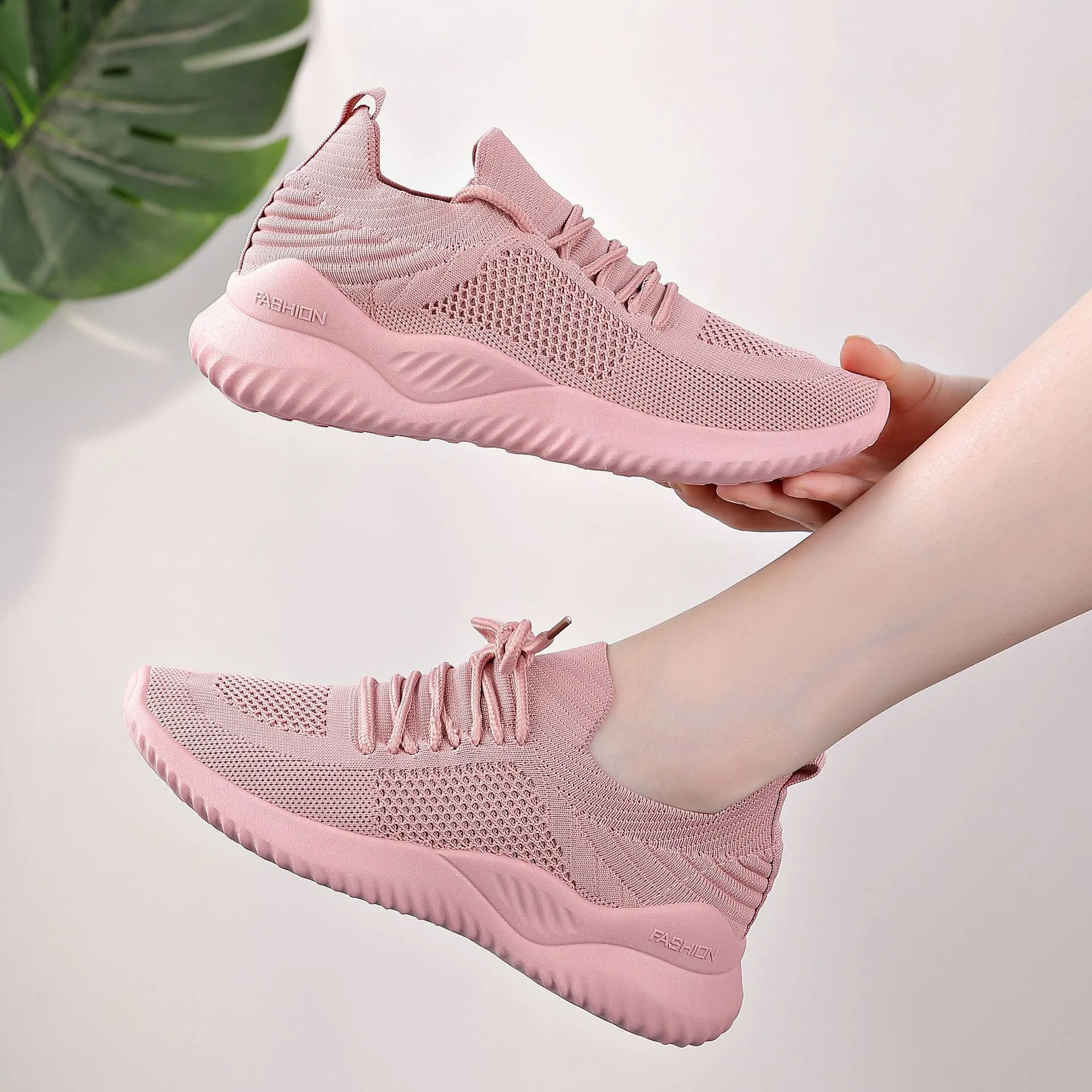 SH238 - Woven lace-up lazy shoes