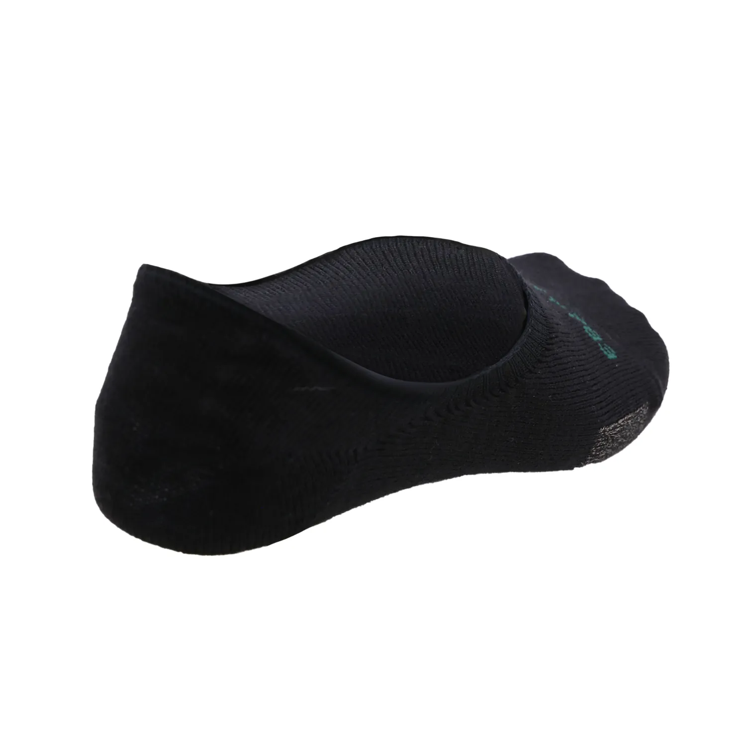 Slip-On No-Show Grounding Socks •  Black Organic Cotton