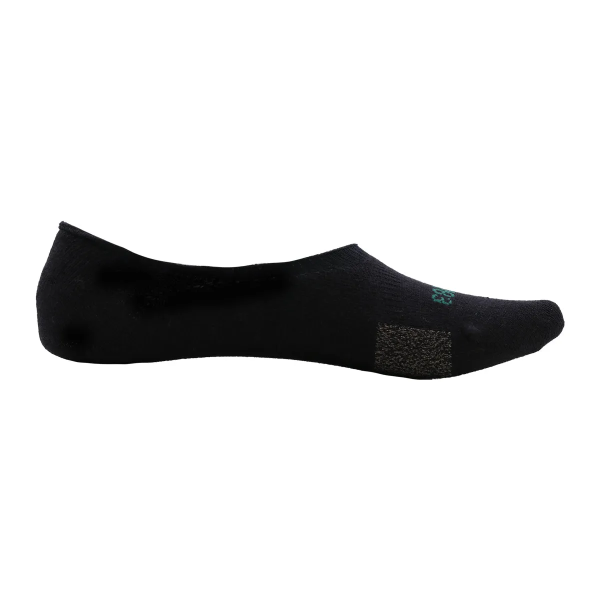 Slip-On No-Show Grounding Socks •  Black Organic Cotton