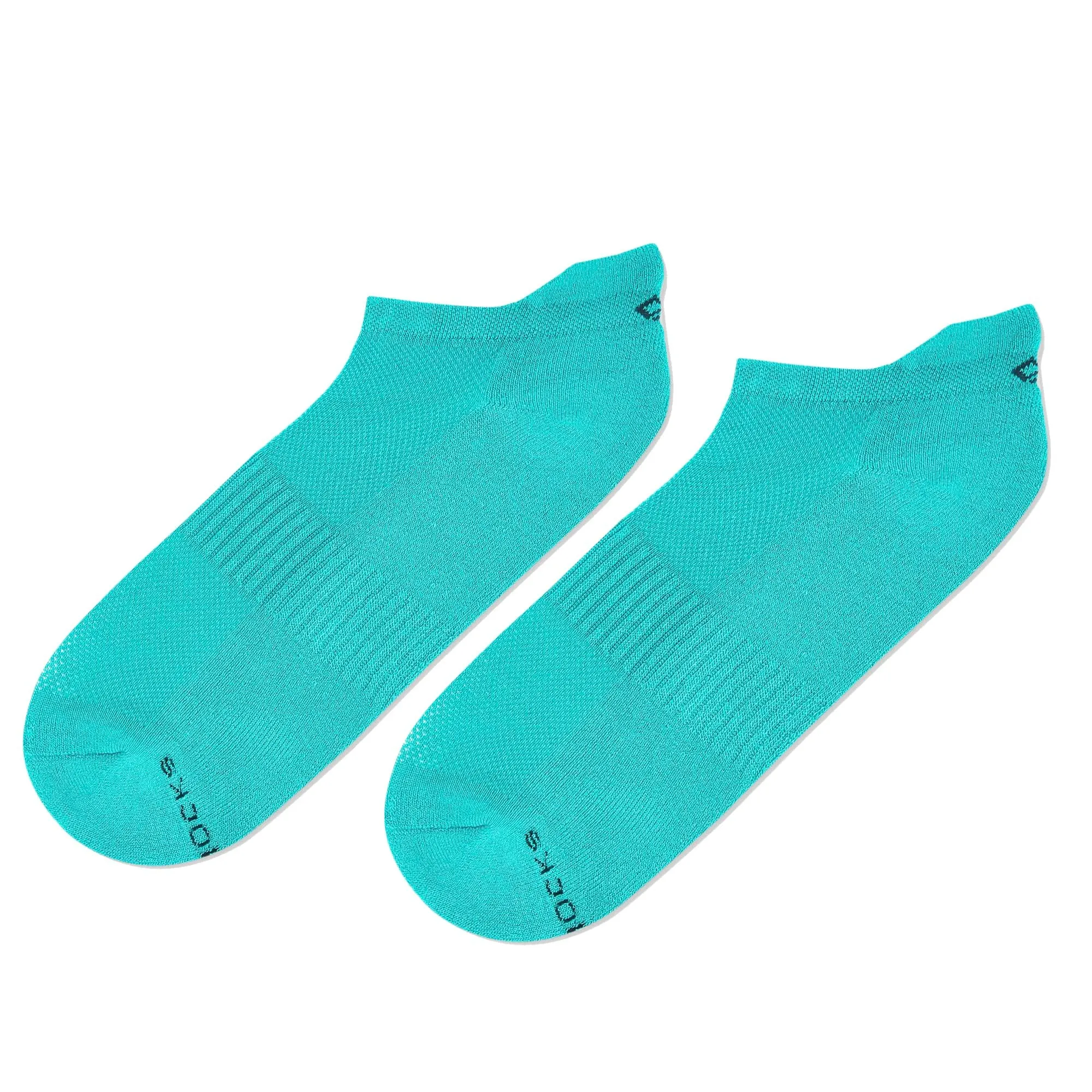 Solid Turquoise Bamboo Unisex Ankle Length Socks