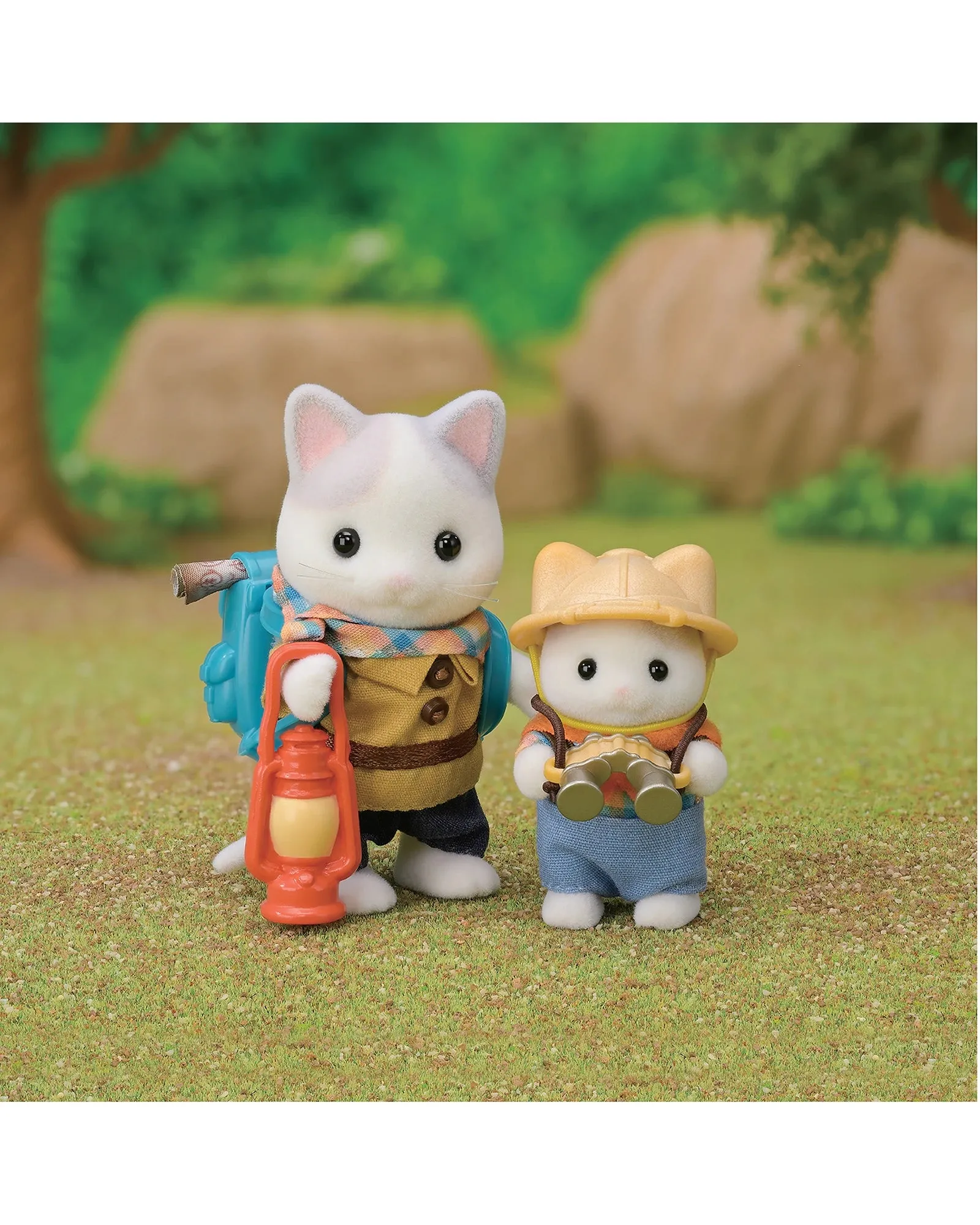 Sylvanian Families Exciting Exploration Set Latte Cat Brother and Baby