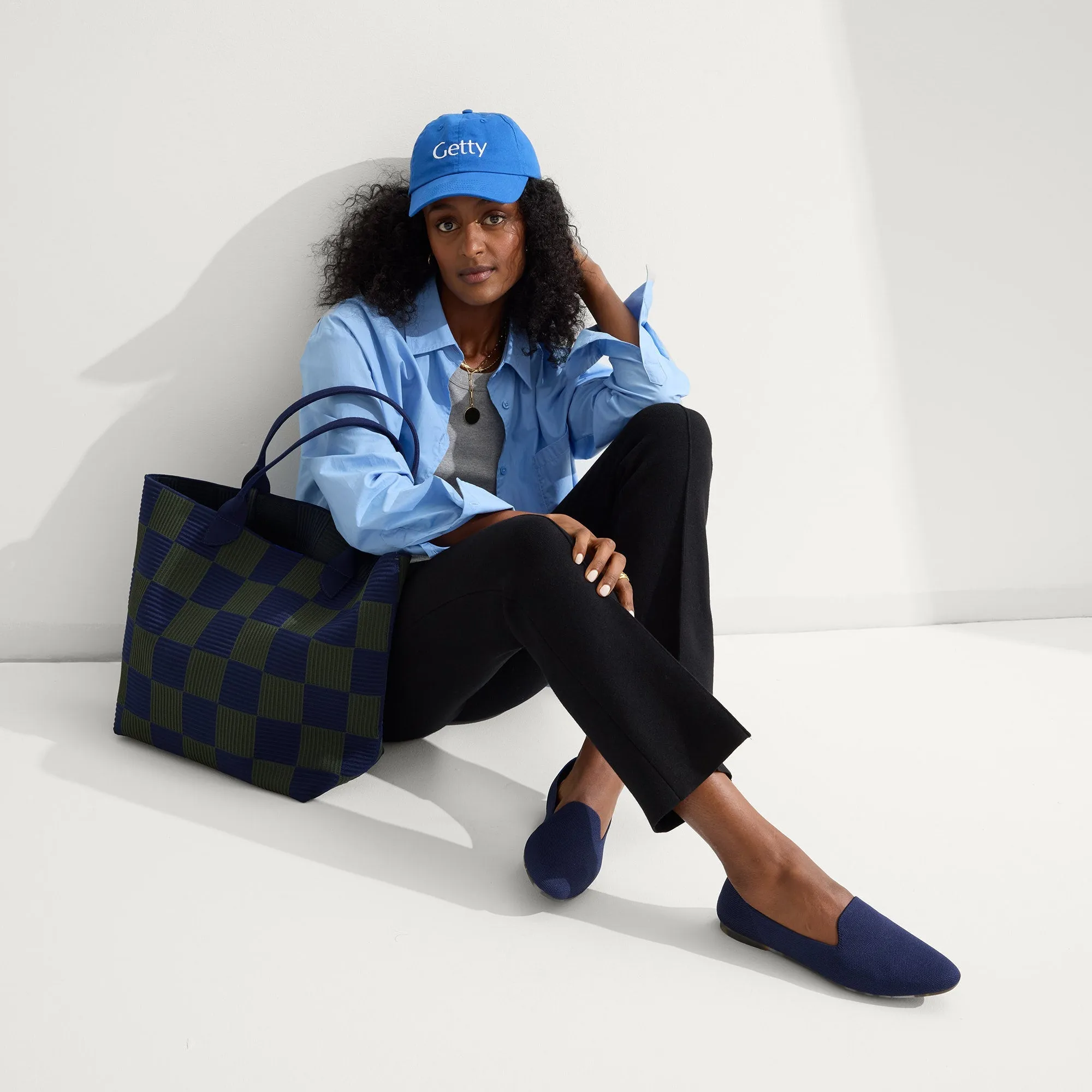 The Lightweight Tote - Checker Blue