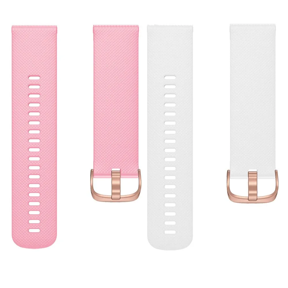 Timex 20mm Range compatible Silicone Watch Straps with Rose Gold Buckles