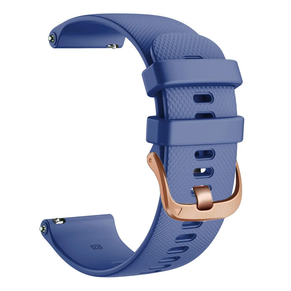 Timex 20mm Range compatible Silicone Watch Straps with Rose Gold Buckles