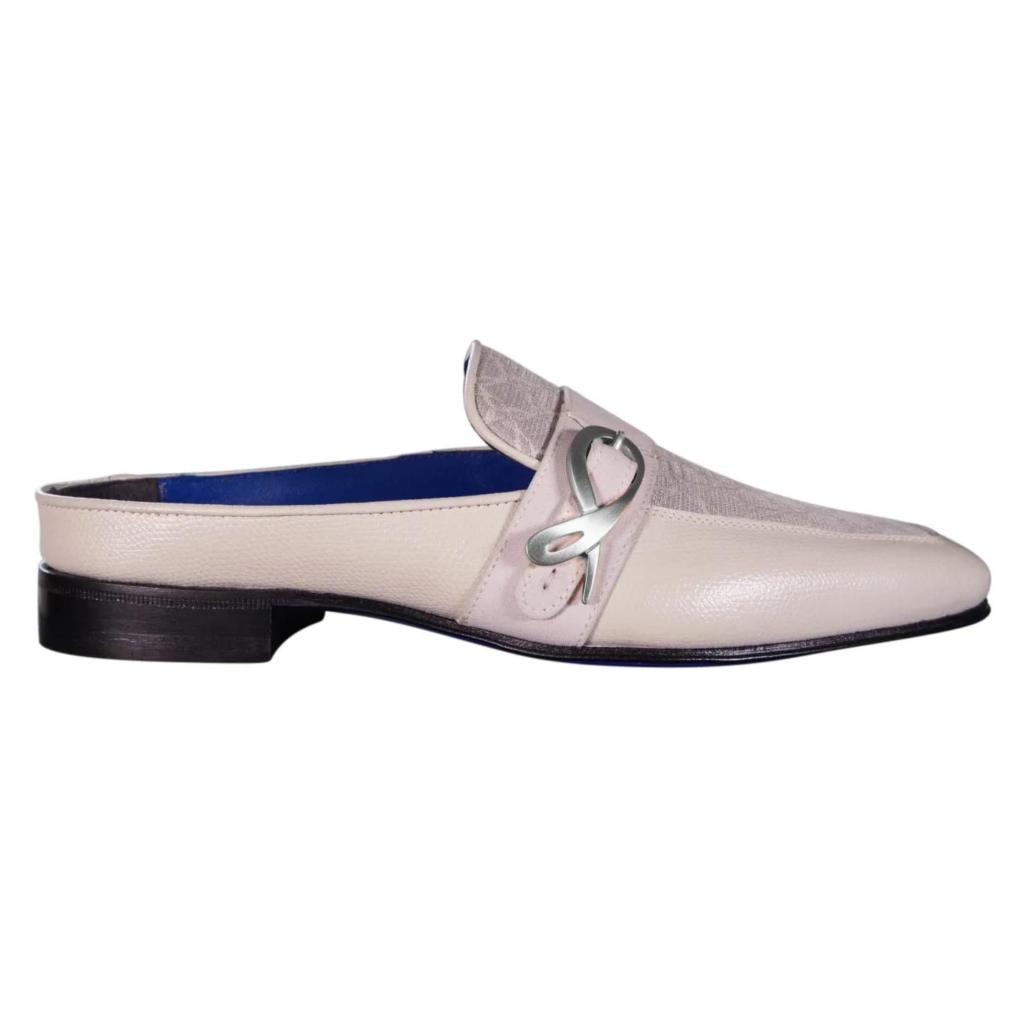 Tortora Logo With Silver Hardware Leather Slippers