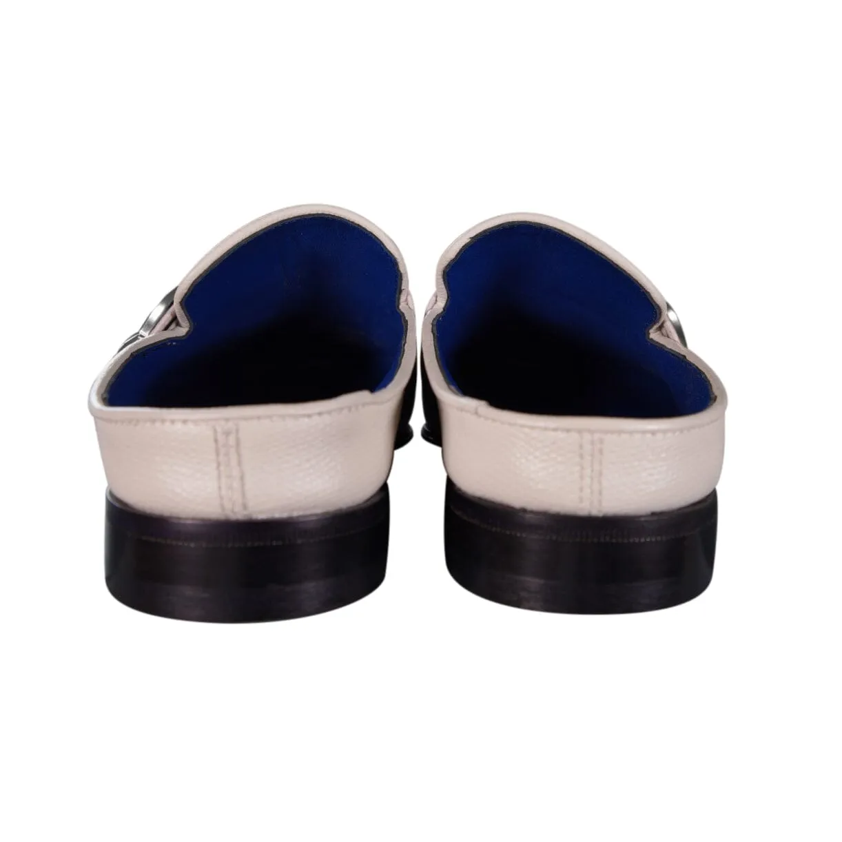 Tortora Logo With Silver Hardware Leather Slippers