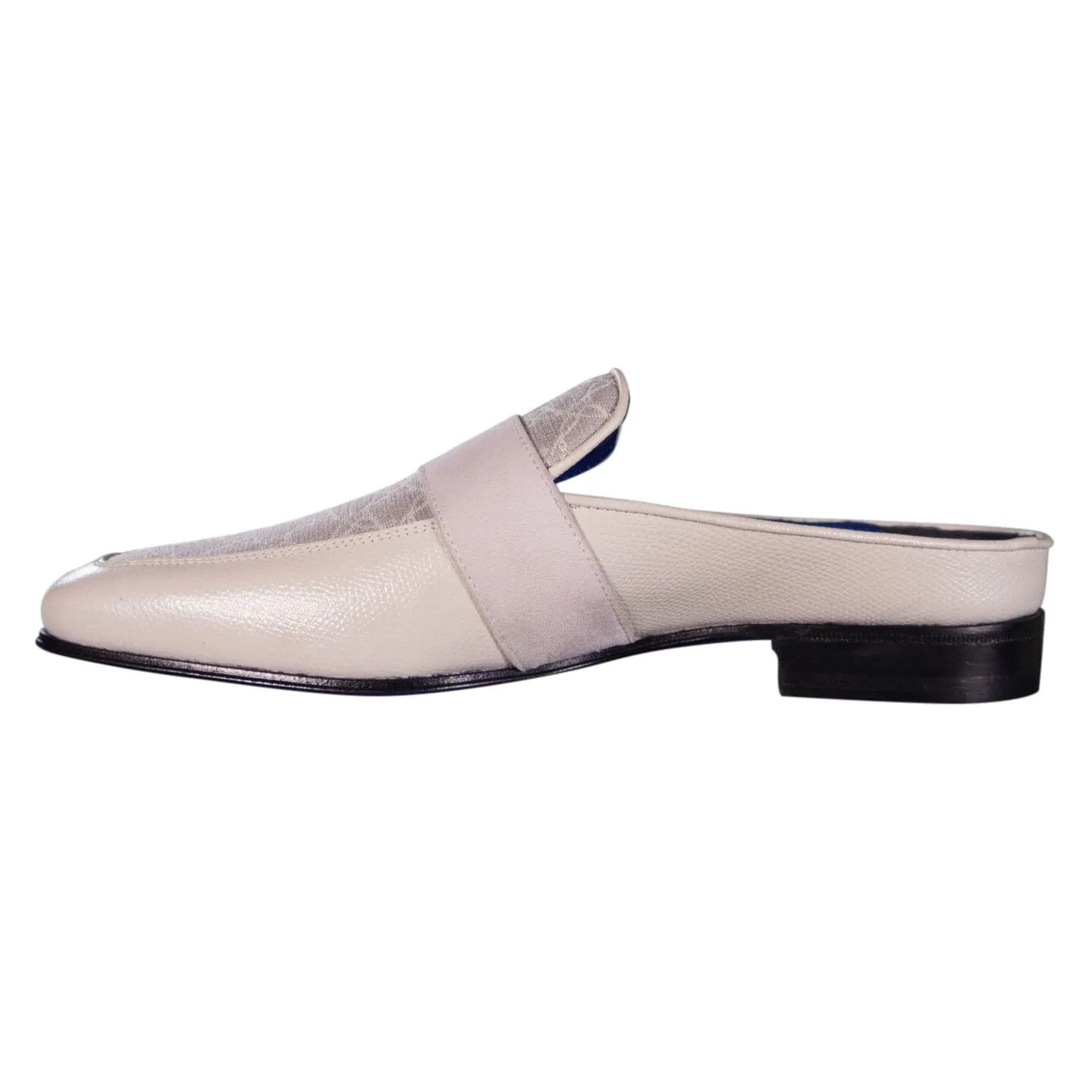 Tortora Logo With Silver Hardware Leather Slippers