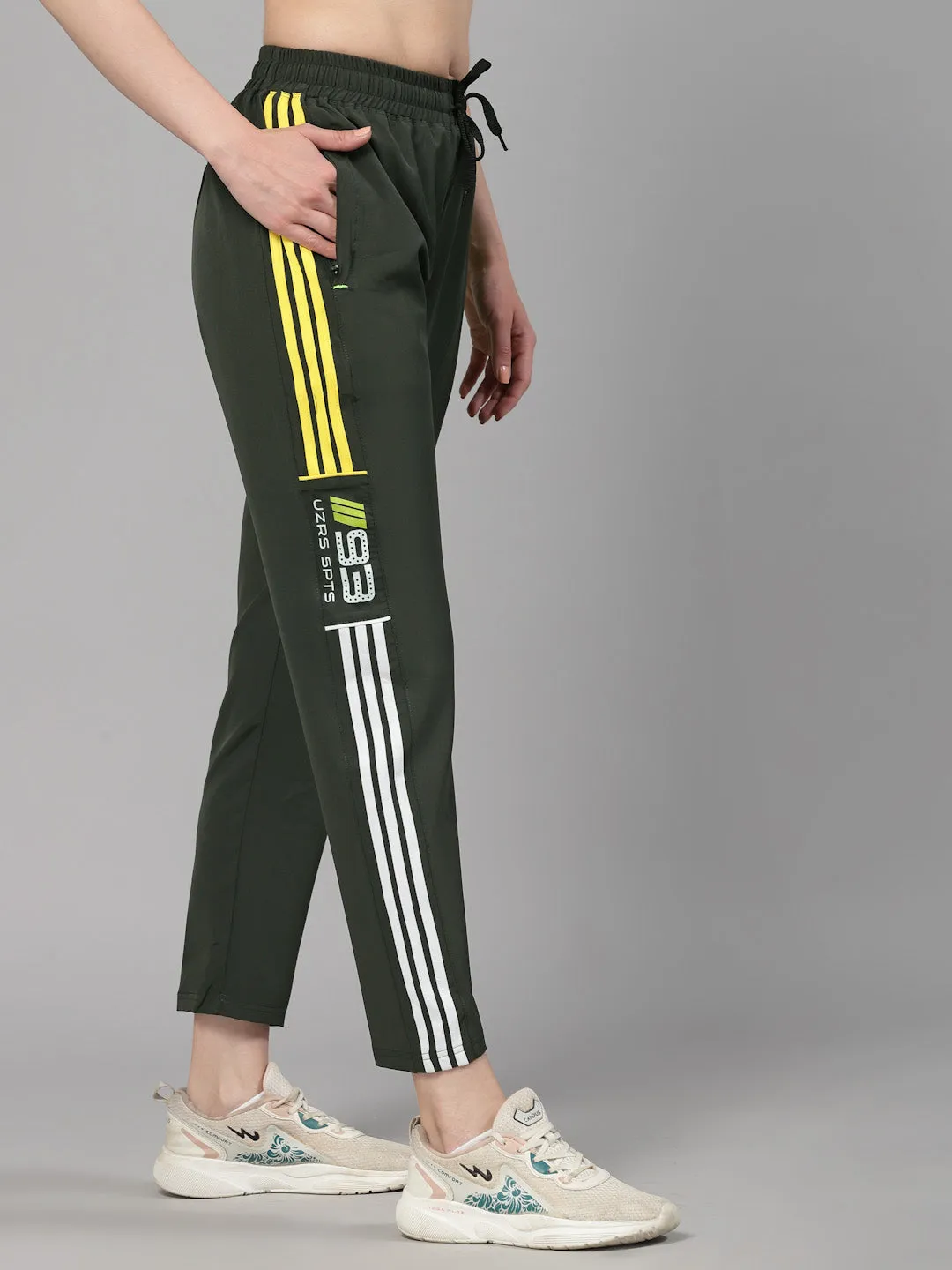 Uzarus Women's 3 Pocket Sports Gym Track Pants Running Lower