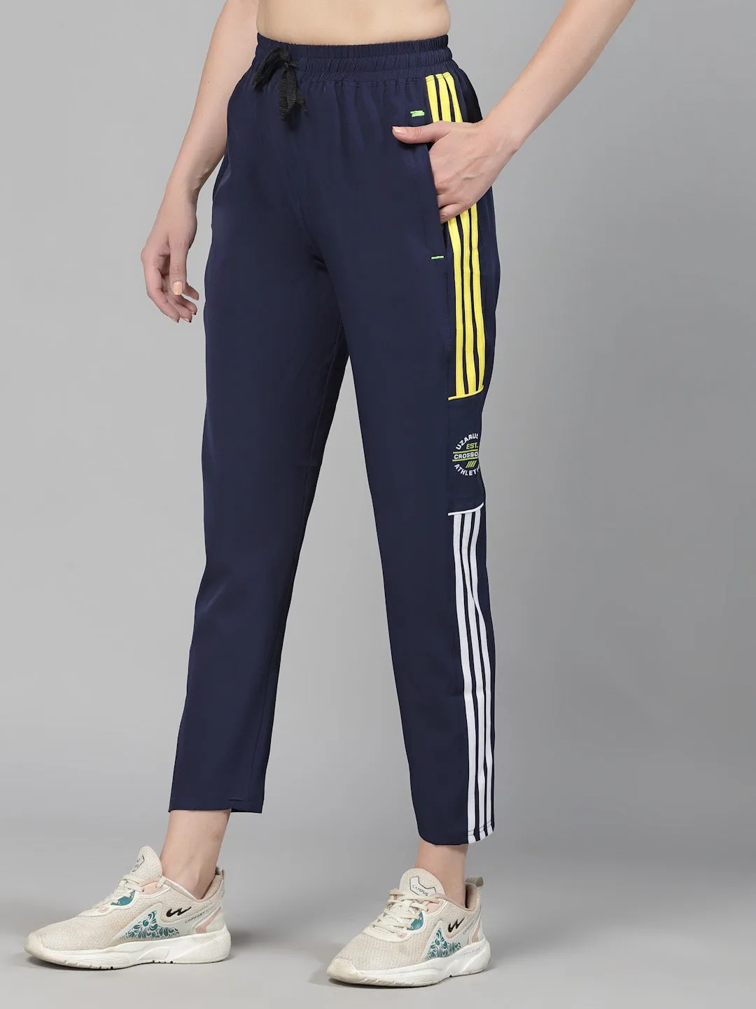 Uzarus Women's 3 Pocket Sports Gym Track Pants Running Lower