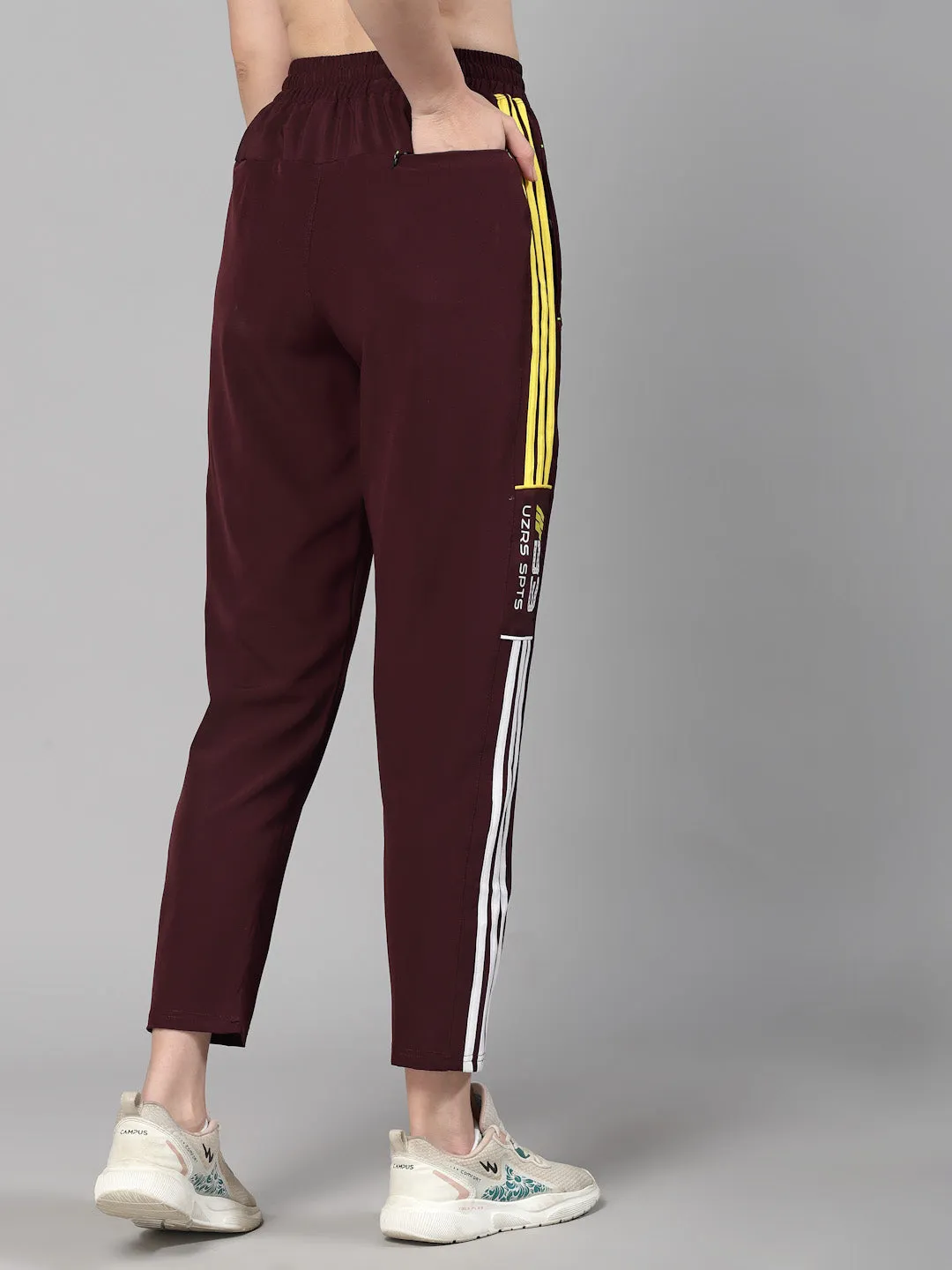 Uzarus Women's 3 Pocket Sports Gym Track Pants Running Lower