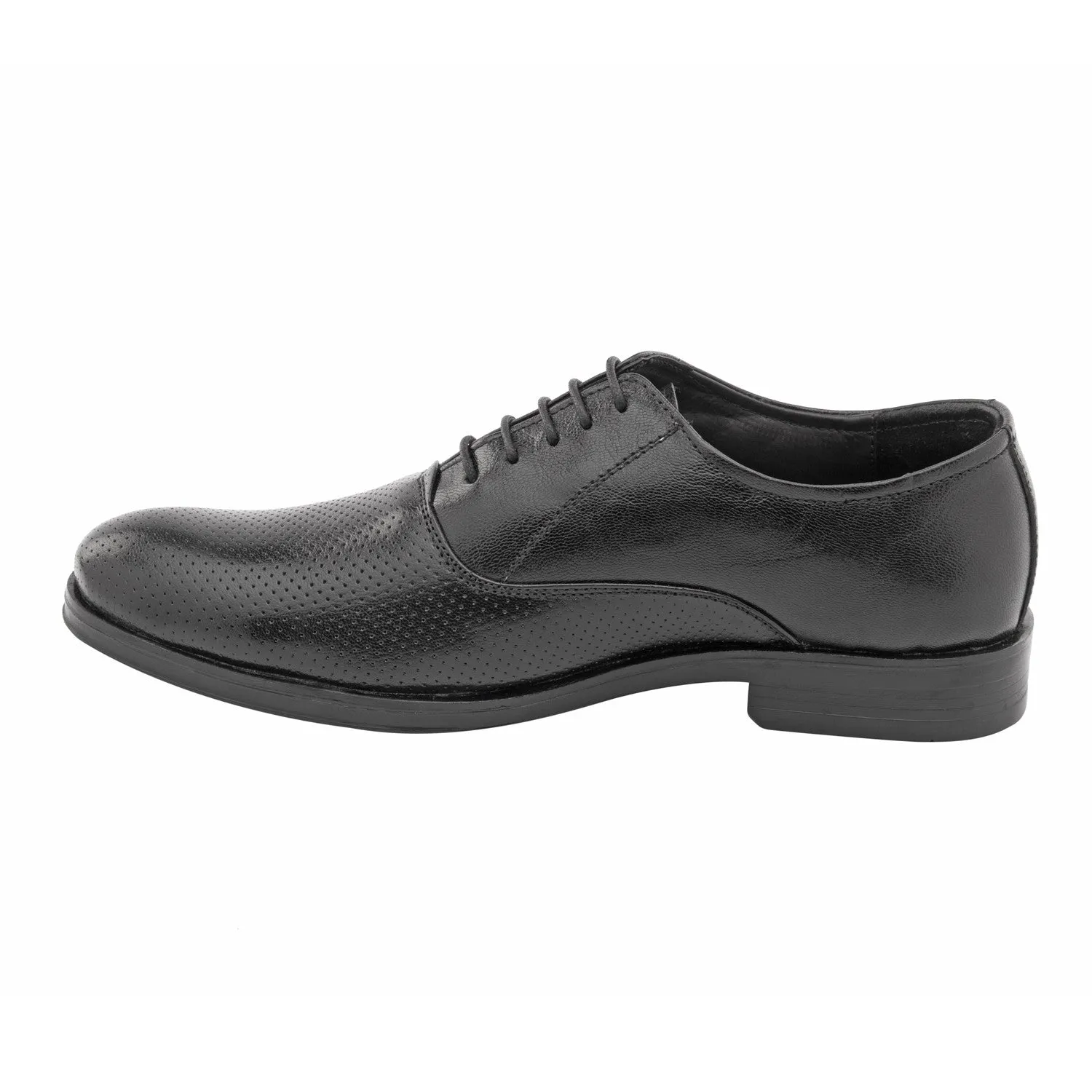 Vardhra Men 100% Genuine Leather - Formal Lace-up Dress Shoes - Black