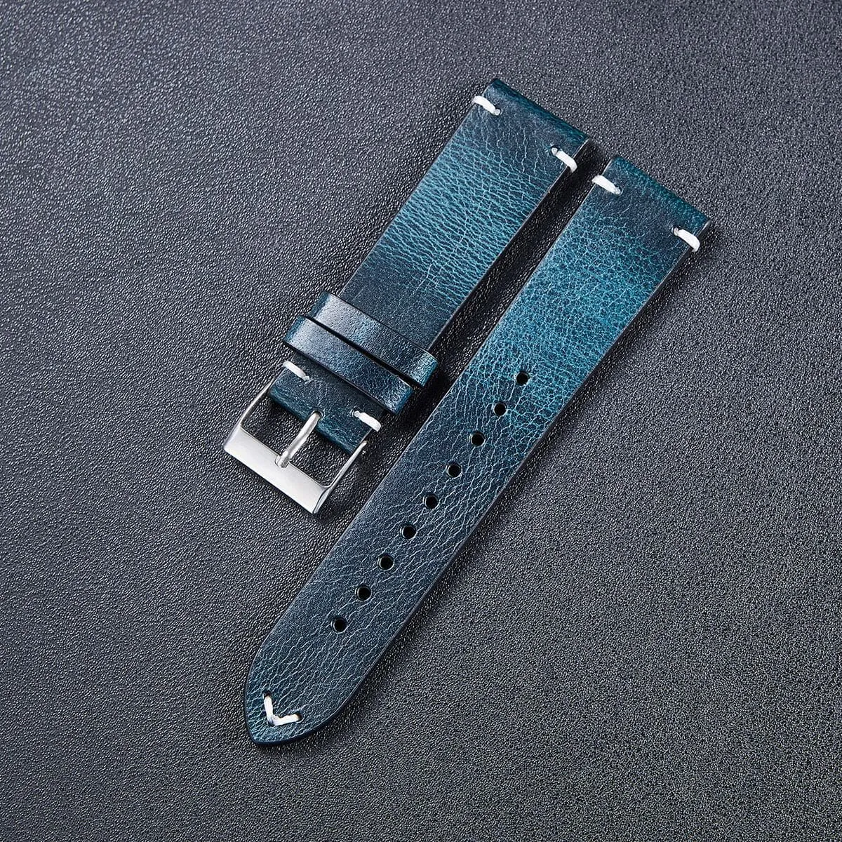 Vintage Oiled Leather Watch Straps Compatible with the Timex 22mm Range