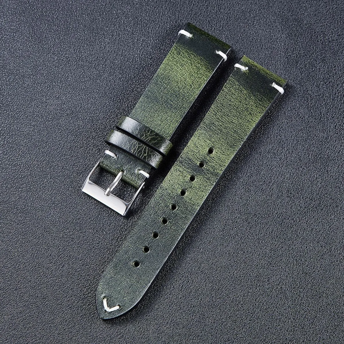 Vintage Oiled Leather Watch Straps Compatible with the Timex 22mm Range