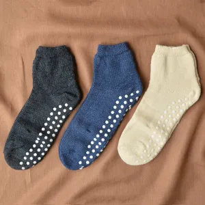 Wellness Grippy Ankle Socks - Organic Wool/Silk (Adults 36-43)