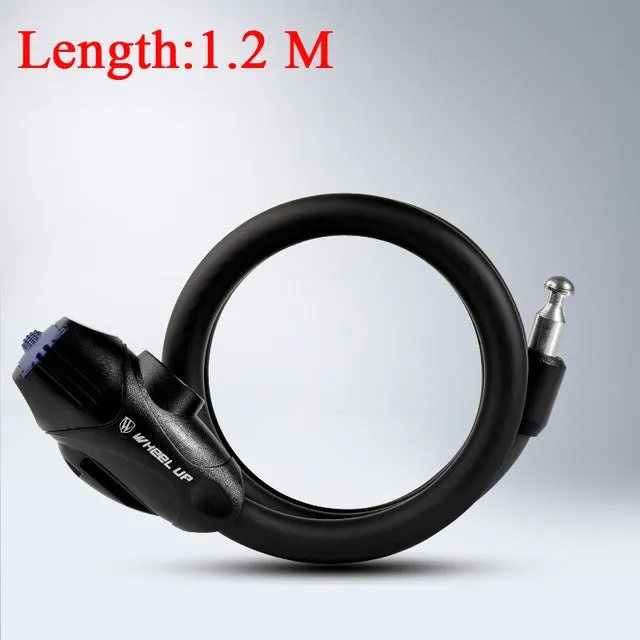 WHEEL UP Bike Cable Lock 1.2m 1.8m Anti-Theft Bike Lock Steel Wire Safe Bicycle Lock MTB Mountain Road Bicycle Steel Lock 2017