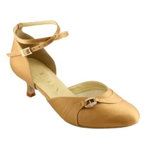 Women's Smooth Dance Shoes, 6679 Sofia, Tan, Heel 5cm Flare Slim