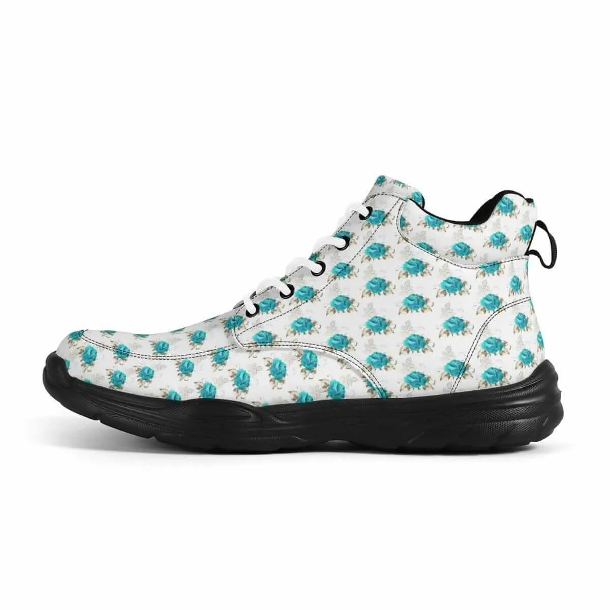 Women's Teal Roses Sneakers