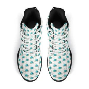 Women's Teal Roses Sneakers