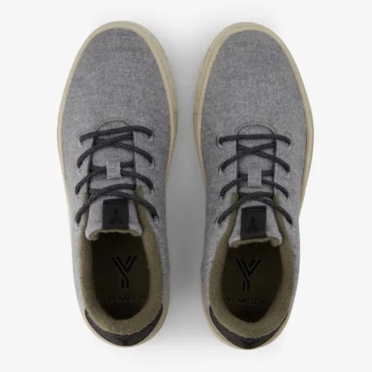 YY Nations Shoes Cirro Wool Color Grey / Natural Pair of Shoes